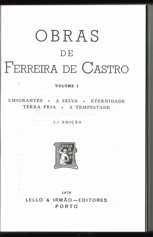 OBRAS DE FERREIA DE CASTRO